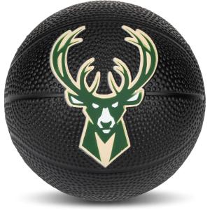 Franklin Sports Kids NBA Mini Foam Basketball – 5.5″ Inch Soft Toy Basketball for Indoor or Mini Over the Door Hoops(Milwaukee Bucks)