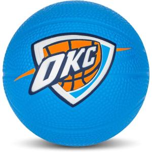 Franklin Sports Kids NBA Mini Foam Basketball – 5.5″ Inch Soft Toy Basketball for Indoor or Mini Over the Door Hoops(Oklahoma City Thunder)