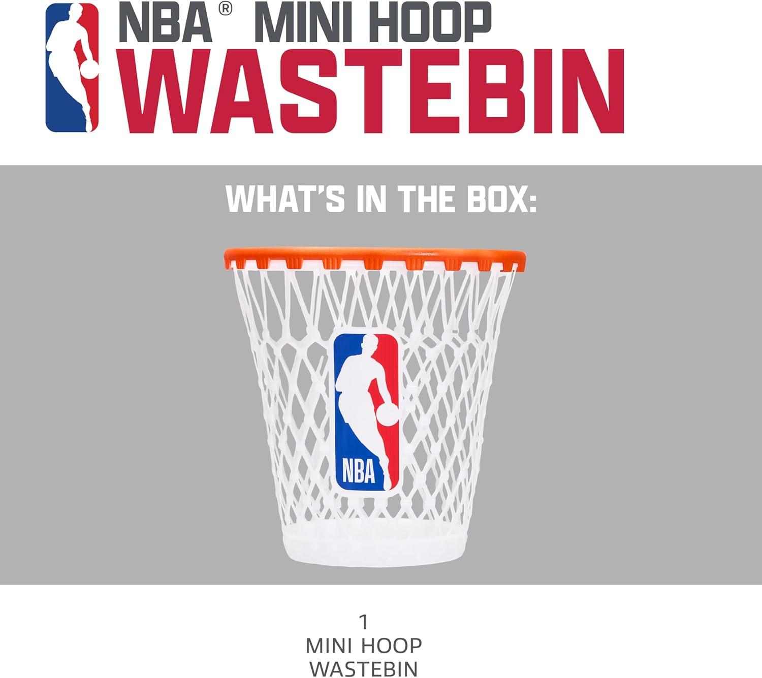 imageFranklin Sports NBA Mini Hoop Waste Bin 11quot BasketballThemed Trash Can with Removable Rim for Kids Rooms Dorms and Fun Indoor Paper Toss Play Official NBA Branding Practical ampamp Playful Design