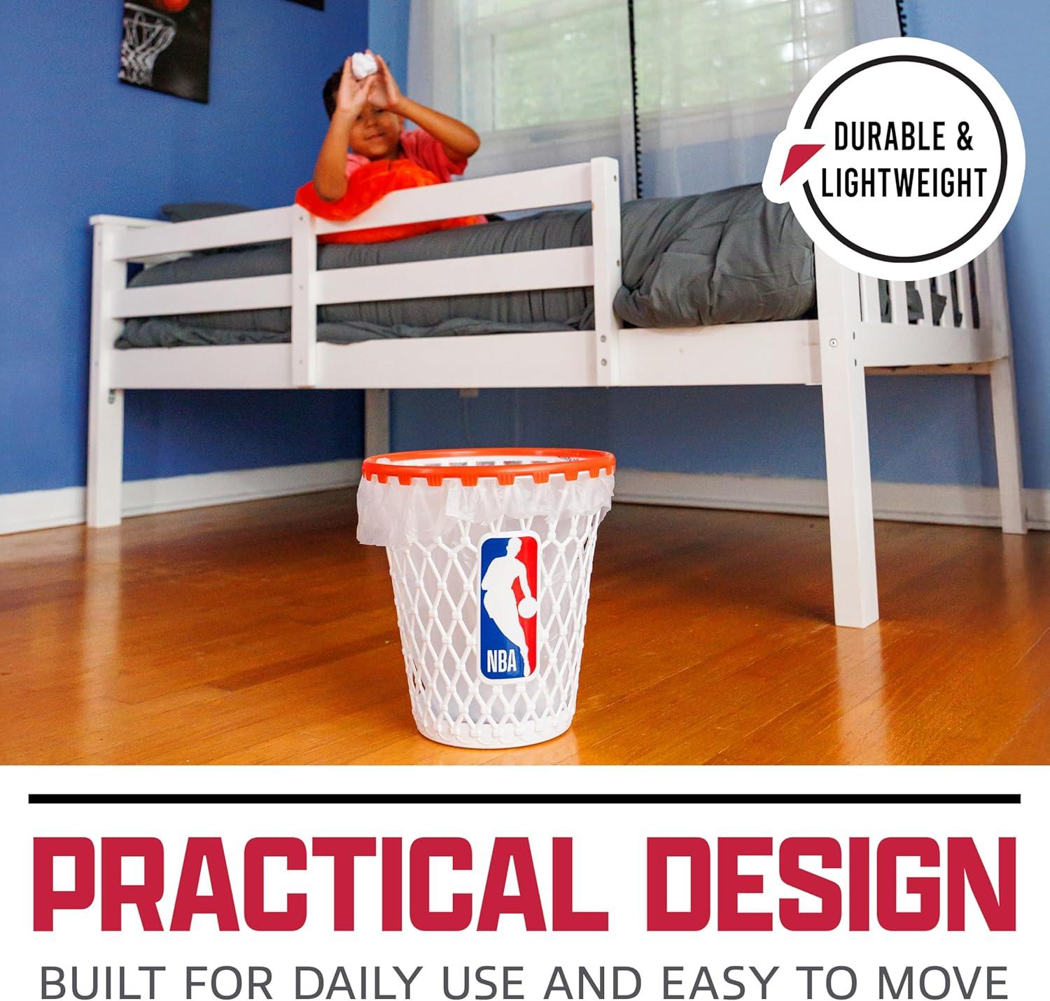 imageFranklin Sports NBA Mini Hoop Waste Bin 11quot BasketballThemed Trash Can with Removable Rim for Kids Rooms Dorms and Fun Indoor Paper Toss Play Official NBA Branding Practical ampamp Playful Design