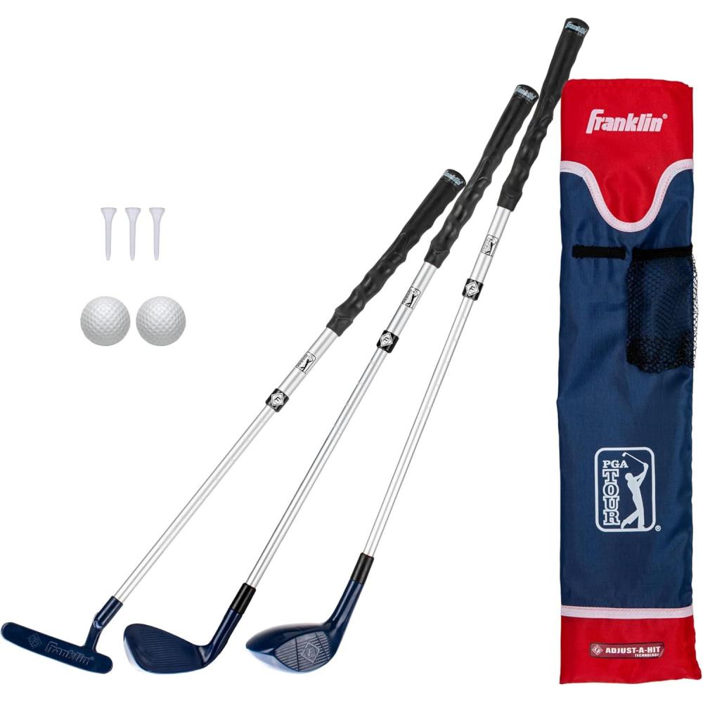 imageFranklin Sports Adjustable Youth Golf SetRedBlue
