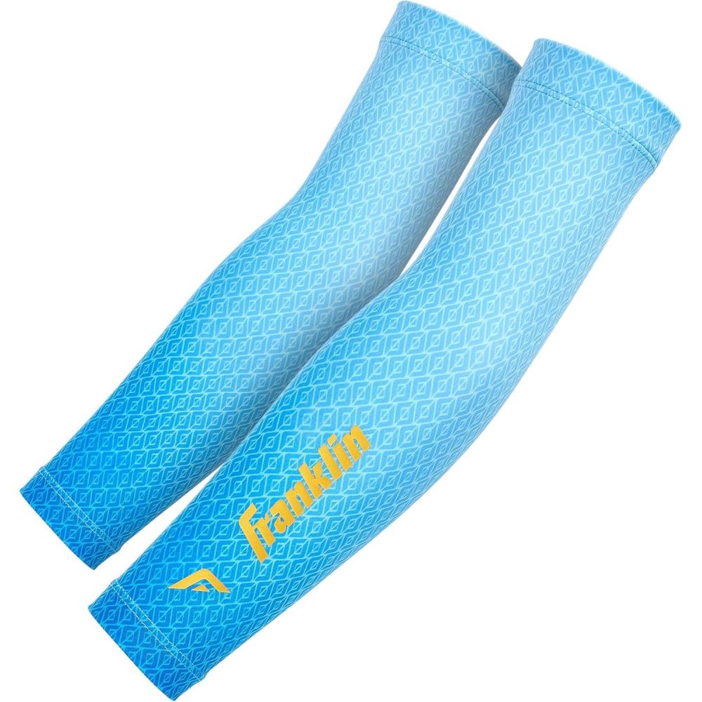 imageFranklin Sports Baseball Arm Sleeves  Baseball  Softball Arm Compression Sleeves for Boys  Girls  Multiple ColorsCarolina Blue