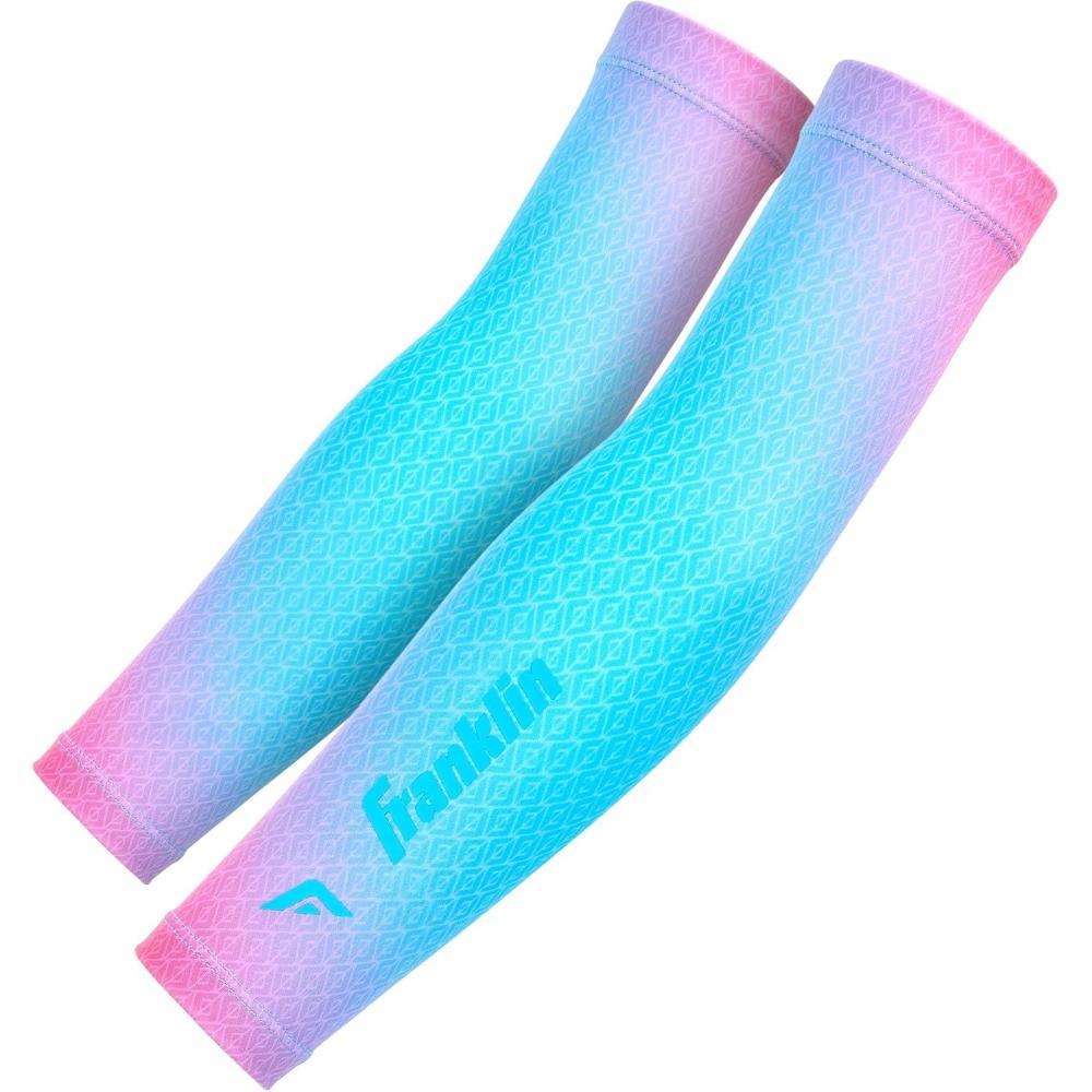 imageFranklin Sports Baseball Arm Sleeves  Baseball  Softball Arm Compression Sleeves for Boys  Girls  Multiple ColorsCotton Candy