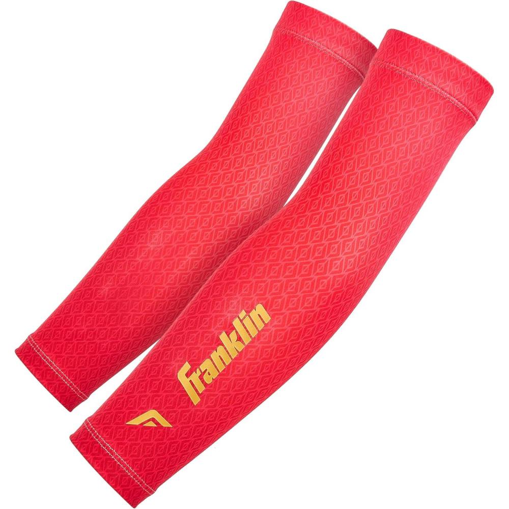 imageFranklin Sports Baseball Arm Sleeves  Baseball  Softball Arm Compression Sleeves for Boys  Girls  Multiple ColorsRed