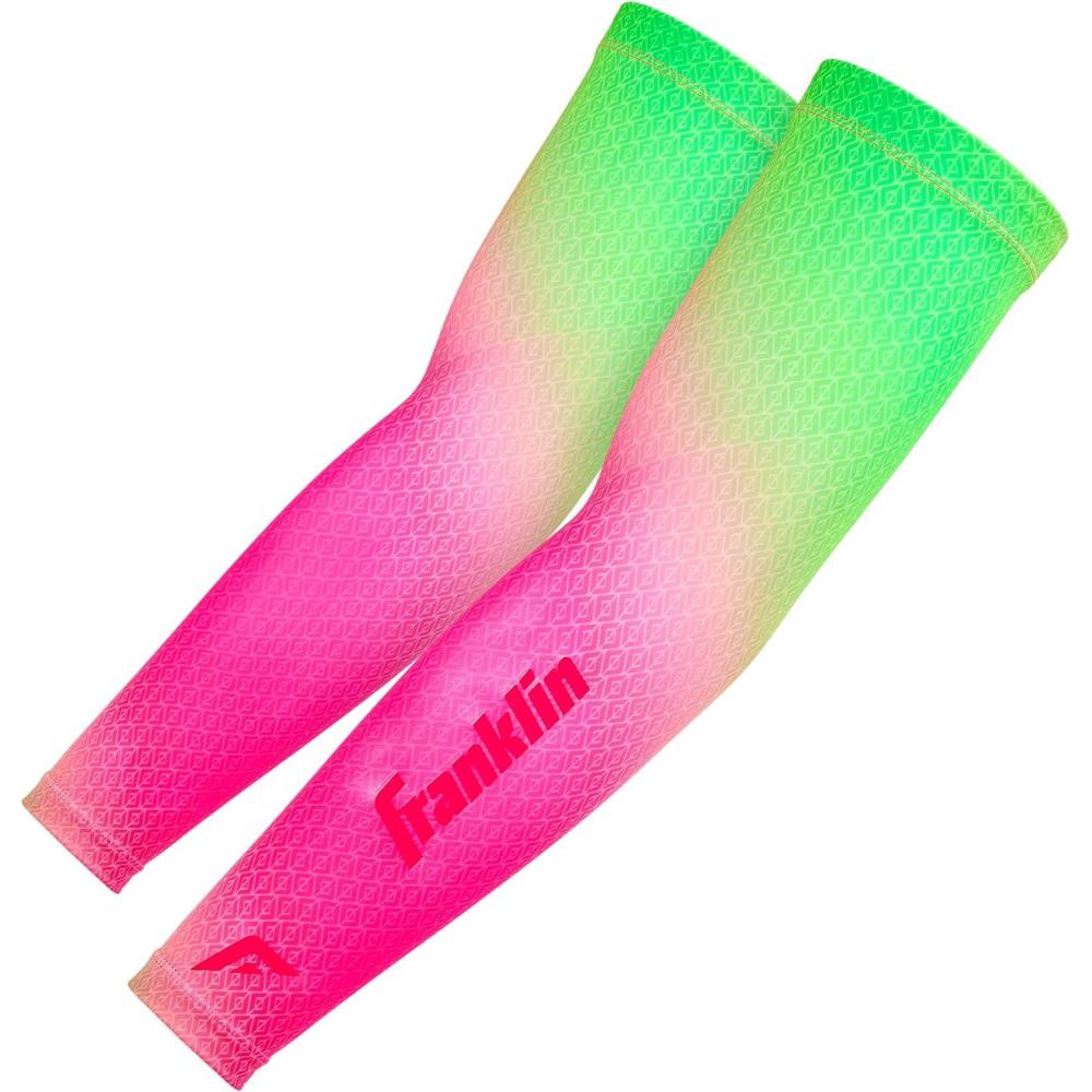 imageFranklin Sports Baseball Arm Sleeves  Baseball  Softball Arm Compression Sleeves for Boys  Girls  Multiple ColorsWatermelon
