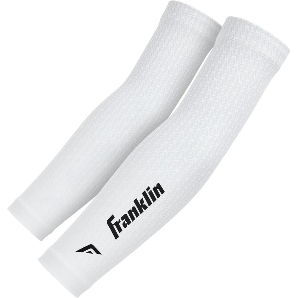 imageFranklin Sports Baseball Arm Sleeves  Baseball  Softball Arm Compression Sleeves for Boys  Girls  Multiple ColorsWhite