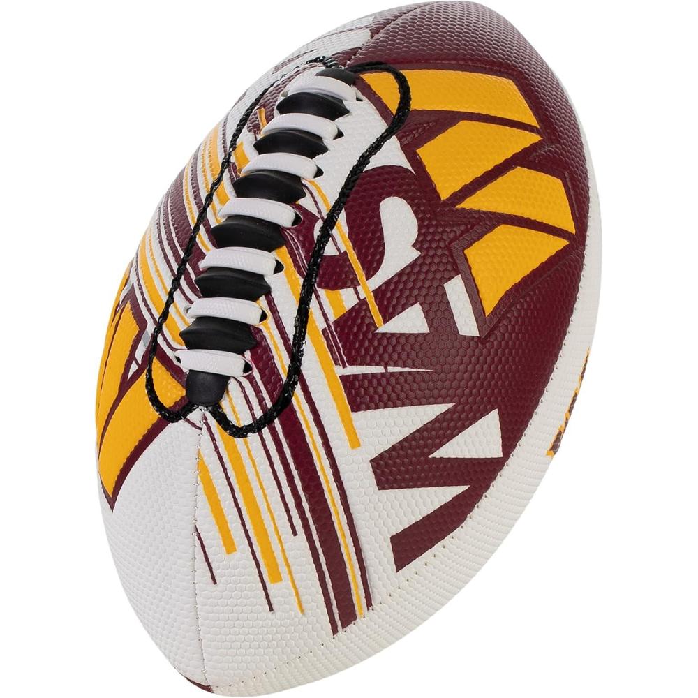 imageFranklin Sports NFL Team Mini Footballs  Youth 85quot Official NFL Licensed Football  Air Pump SetWashington Commanders