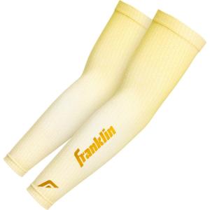 Franklin Sports Baseball Arm Sleeves – Baseball + Softball Arm Compression Sleeves for Boys + Girls – Multiple Colors(Vanilla/Gold)