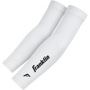 Franklin Sports Baseball Arm Sleeves – Baseball + Softball Arm Compression Sleeves for Boys + Girls – Multiple Colors(White)
