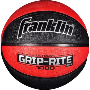 Franklin Sports Grip-Rite 1000 Youth Basketball – Durable Junior Size Basketball for School, Camp, Home Practice – Indoor and Outdoor Use – Multiple Colors and Sizes(Red/Black)