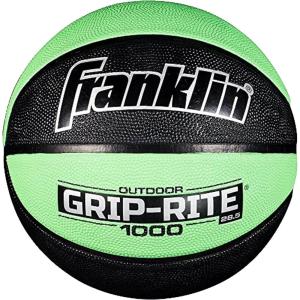 Franklin Sports Grip-Rite 1000 Youth Basketball – Durable Junior Size Basketball for School, Camp, Home Practice – Indoor and Outdoor Use – Multiple Colors and Sizes(Lime/Black)
