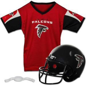 Franklin Sports NFL Kids Helmet + Jersey Sets – Youth NFL Team Uniform Sets – Costume Set – Helmet, Jersey + Chinstrap-Medium(Atlanta Falcons)