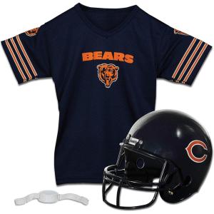 Franklin Sports NFL Kids Helmet + Jersey Sets – Youth NFL Team Uniform Sets – Costume Set – Helmet, Jersey + Chinstrap-Medium(Chicago Bears)