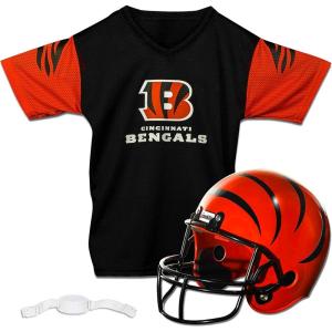 Franklin Sports NFL Kids Helmet + Jersey Sets – Youth NFL Team Uniform Sets – Costume Set – Helmet, Jersey + Chinstrap-Medium(Cincinnati Bengals)