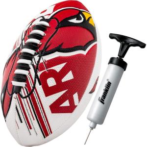 Franklin Sports NFL Team Mini Footballs – Youth 8.5″ Official NFL Licensed Football + Air Pump Set(Arizona Cardinals)