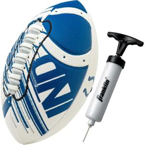 Franklin Sports NFL Team Mini Footballs – Youth 8.5″ Official NFL Licensed Football + Air Pump Set(Indianapolis Colts)