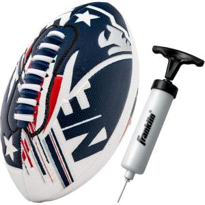 Franklin Sports NFL Team Mini Footballs – Youth 8.5″ Official NFL Licensed Football + Air Pump Set(New England Patriots)