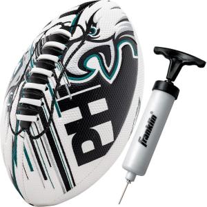 Franklin Sports NFL Team Mini Footballs – Youth 8.5″ Official NFL Licensed Football + Air Pump Set(Philadelphia Eagles)