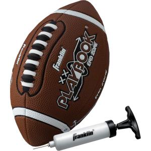 Franklin Sports Youth Football Playbook – Junior Football with Route Diagrams – Small, Perfect for Peewee and Youth(Brown)