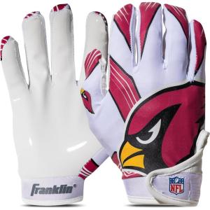 Franklin Sports Youth NFL Football Receiver Gloves – Kids Football Gloves Pair – NFL Team Logos and Silicone Palm(Arizona Cardinals)