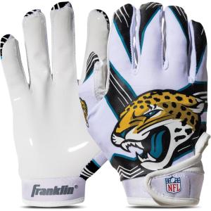 Franklin Sports Youth NFL Football Receiver Gloves – Kids Football Gloves Pair – NFL Team Logos and Silicone Palm(Jacksonville Jaguars)