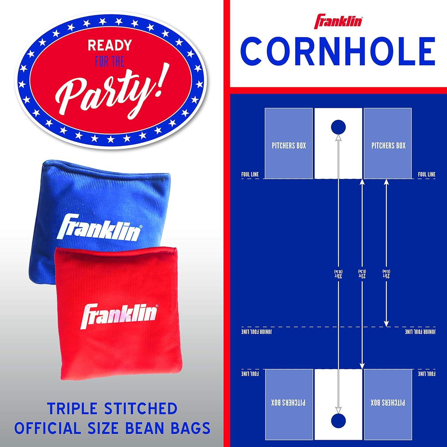 image:imageFranklin Sports Cornhole Game Sets Portable Cornhole Boards Bean Bags 2 Cornhole Boards 8 Bean Bags Included Perfect Beach Lawn Tailgate Bean Bag Toss Game Set1 Hole Toss