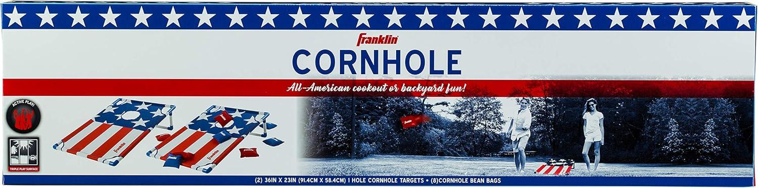 image:imageFranklin Sports Cornhole Game Sets Portable Cornhole Boards Bean Bags 2 Cornhole Boards 8 Bean Bags Included Perfect Beach Lawn Tailgate Bean Bag Toss Game Set1 Hole Toss
