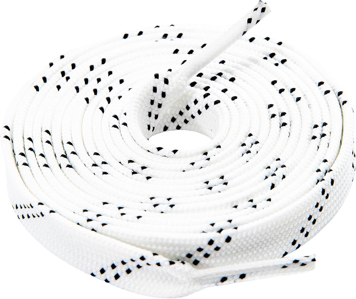image:imageFranklin Sports Hockey Skate Laces Set of 2 NonWaxed Pairs White Black Unwaxed Ice Hockey Laces Molded Tips84