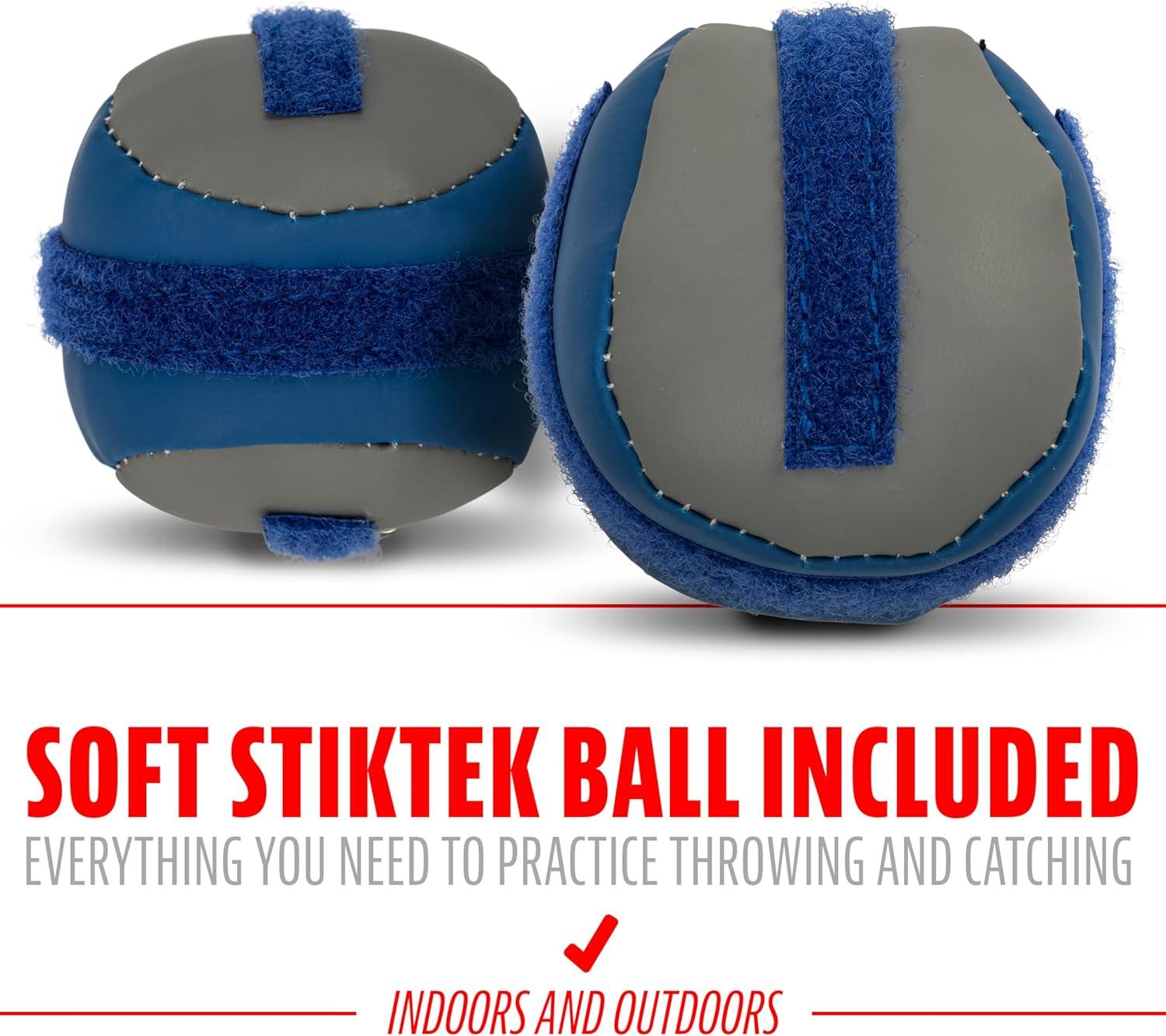 image:imageFranklin Sports Kids Toy Baseball Glove Ball Set Stiktek Baseball Teeball Glove for Boys Girls SelfStick Mitt Ball Included Youth Baseball Toy for Ages 3 8 Inch GloveGreyNavy