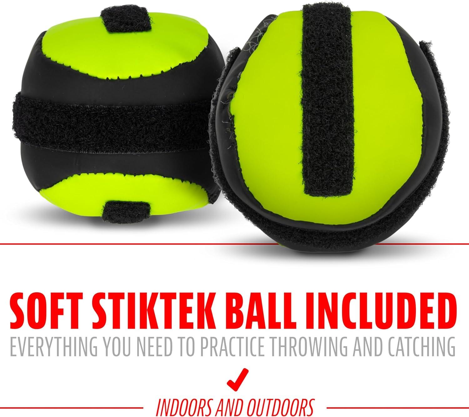 image:imageFranklin Sports Kids Toy Baseball Glove Ball Set Stiktek Baseball Teeball Glove for Boys Girls SelfStick Mitt Ball Included Youth Baseball Toy for Ages 3 8 Inch GloveBlackYellow