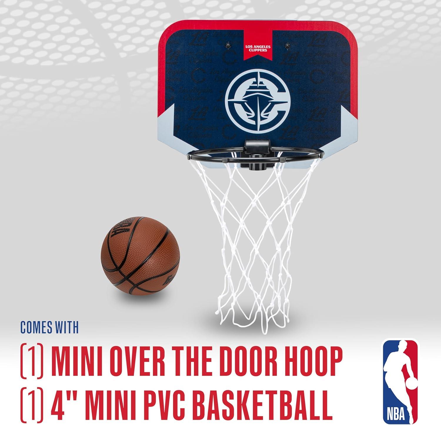 image:imageFranklin Sports NBA Team Over The Door Basketball Hoop Kids Indoor Mini Basketball Hoop with Basketball NBA Fan Shop Mini Hoop for Bedroom amp OfficeLos Angeles Clippers