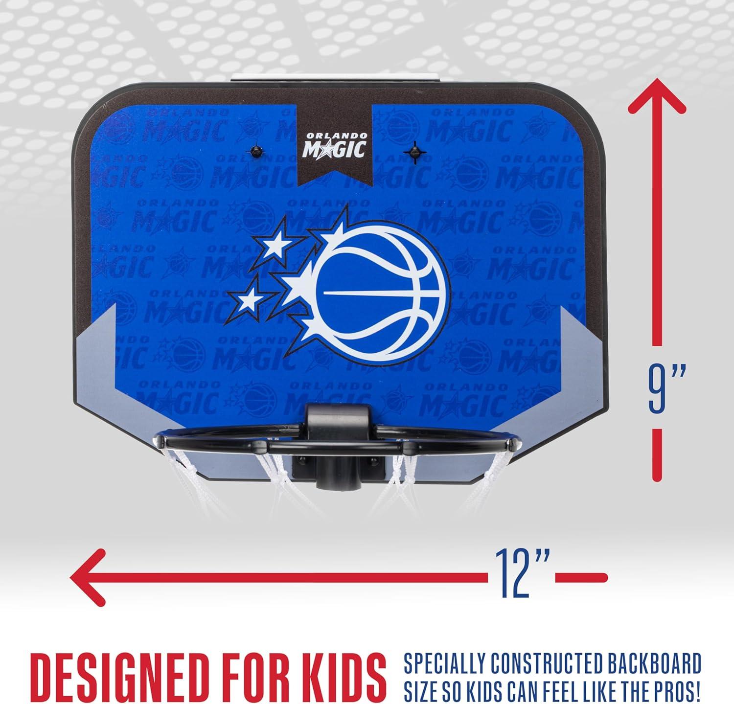 image:imageFranklin Sports NBA Team Over The Door Basketball Hoop Kids Indoor Mini Basketball Hoop with Basketball NBA Fan Shop Mini Hoop for Bedroom amp OfficeOrlando Magic
