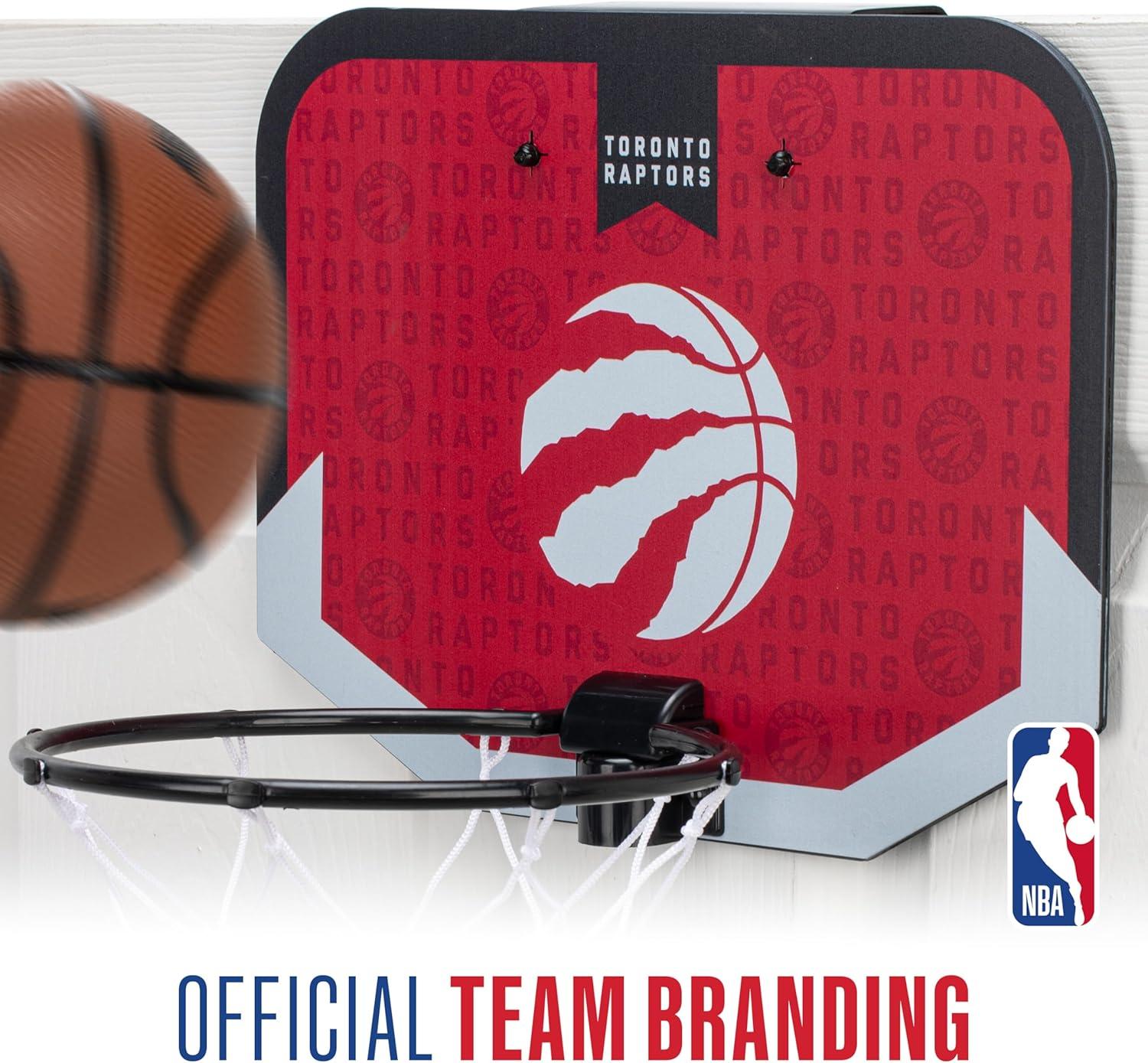 image:imageFranklin Sports NBA Team Over The Door Basketball Hoop Kids Indoor Mini Basketball Hoop with Basketball NBA Fan Shop Mini Hoop for Bedroom amp OfficeToronto Raptors