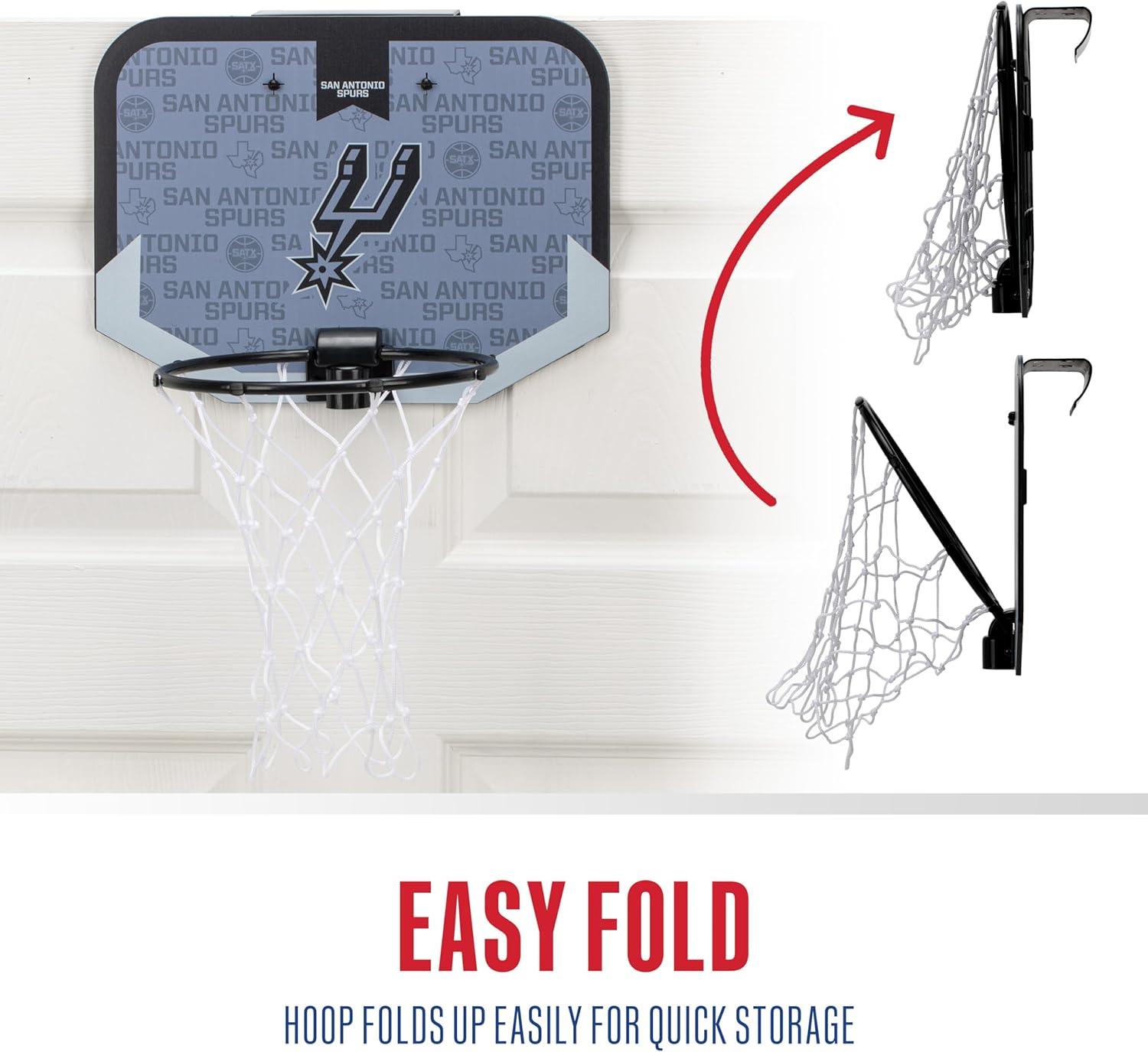 image:imageFranklin Sports NBA Team Over The Door Basketball Hoop Kids Indoor Mini Basketball Hoop with Basketball NBA Fan Shop Mini Hoop for Bedroom amp OfficeSan Antonio Spurs