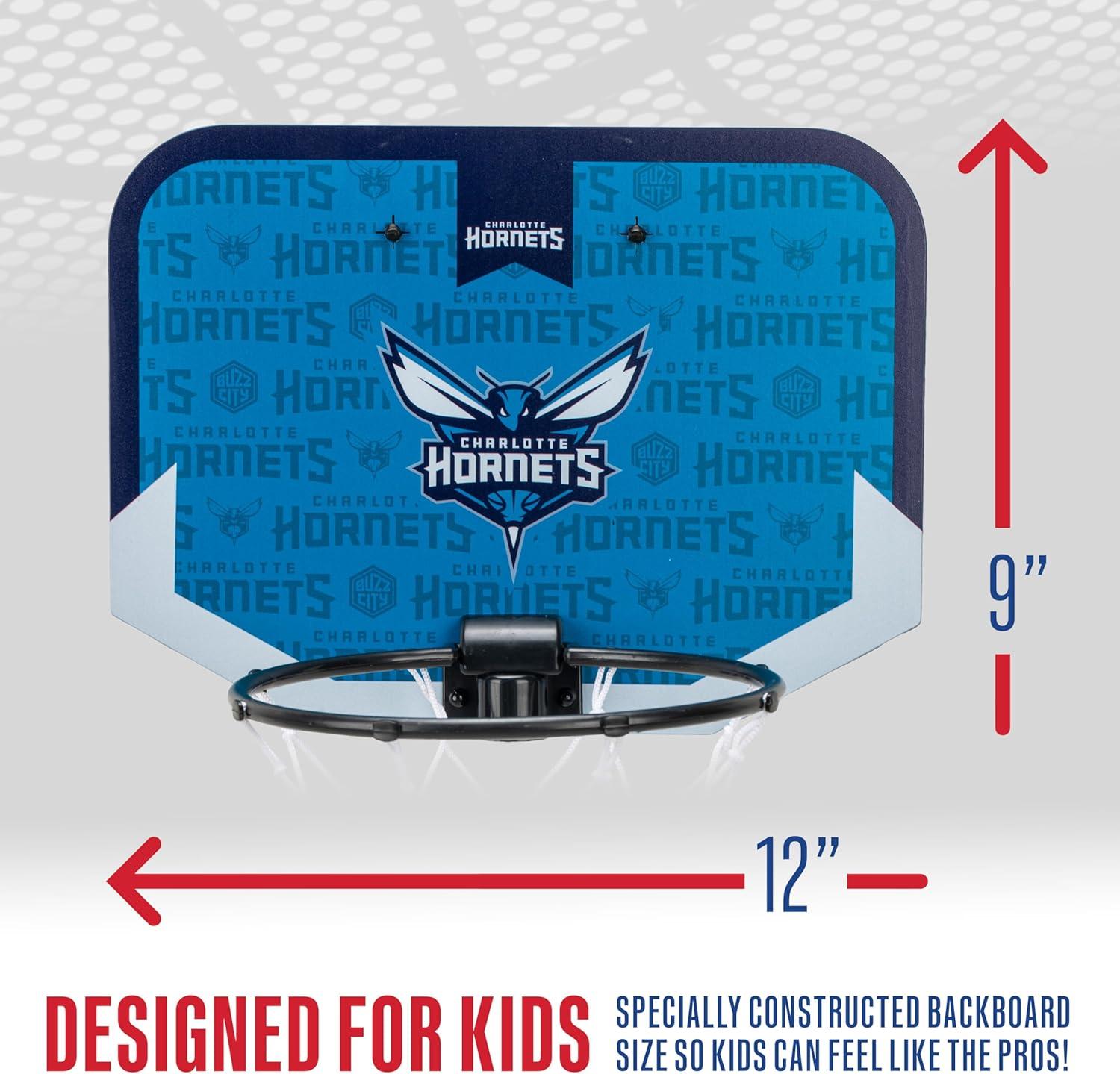 image:imageFranklin Sports NBA Team Over The Door Basketball Hoop Kids Indoor Mini Basketball Hoop with Basketball NBA Fan Shop Mini Hoop for Bedroom amp OfficeCharlotte Hornets