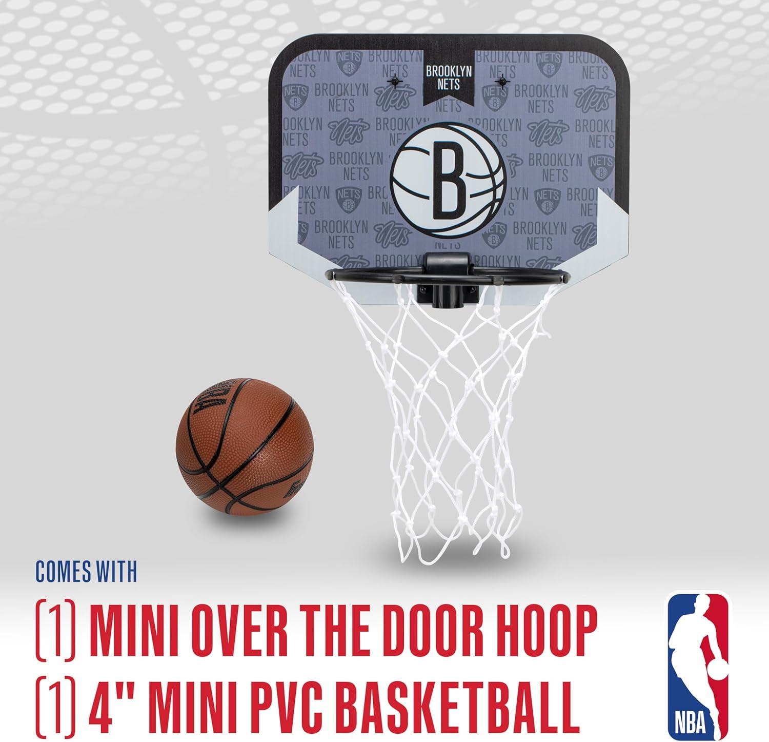 image:imageFranklin Sports NBA Team Over The Door Basketball Hoop Kids Indoor Mini Basketball Hoop with Basketball NBA Fan Shop Mini Hoop for Bedroom amp OfficeBrooklyn Nets