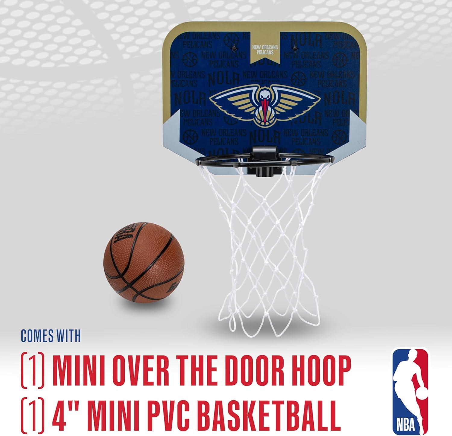 image:imageFranklin Sports NBA Team Over The Door Basketball Hoop Kids Indoor Mini Basketball Hoop with Basketball NBA Fan Shop Mini Hoop for Bedroom amp OfficeNew Orleans Pelicans