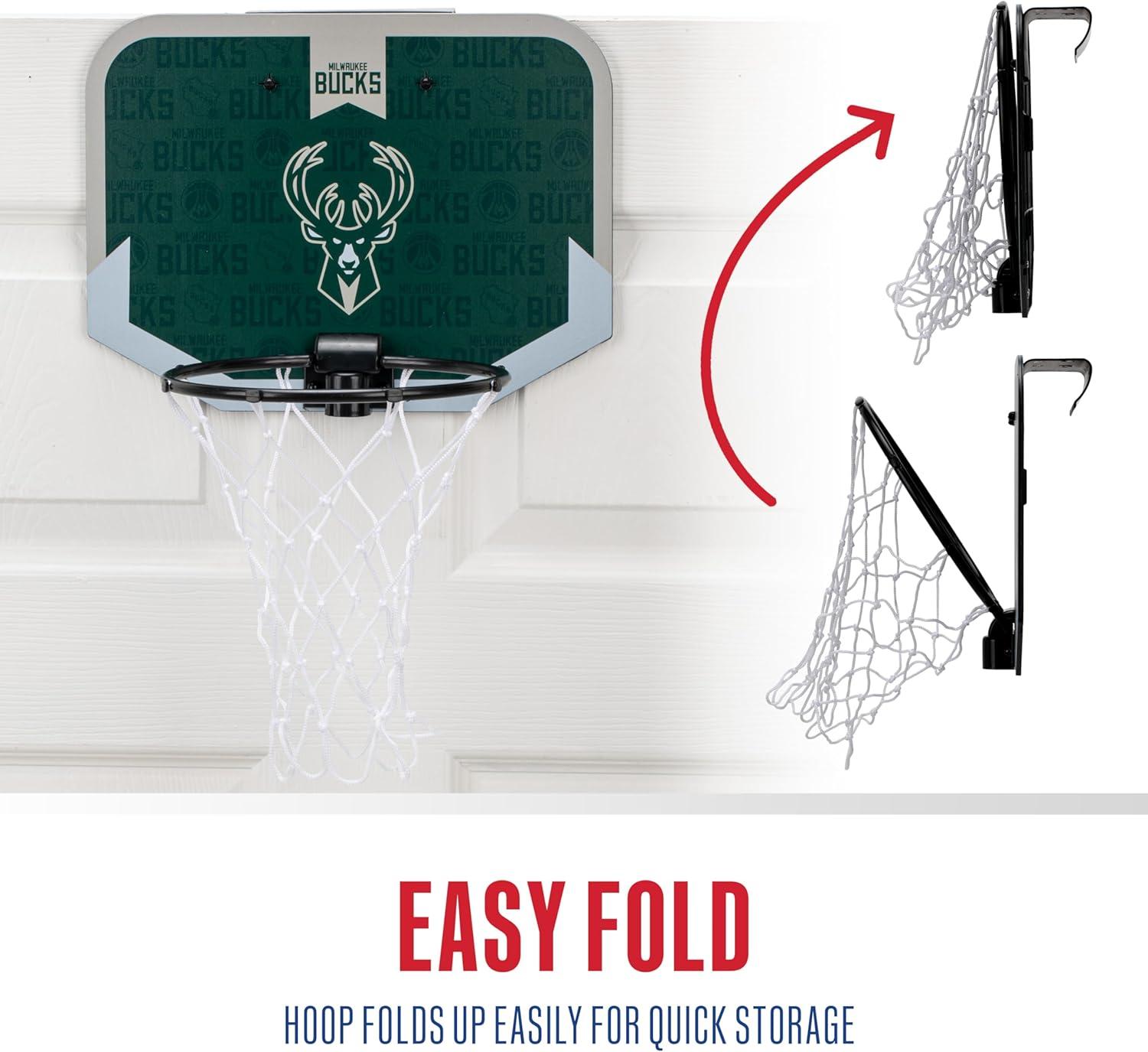image:imageFranklin Sports NBA Team Over The Door Basketball Hoop Kids Indoor Mini Basketball Hoop with Basketball NBA Fan Shop Mini Hoop for Bedroom amp OfficeMilwaukee Bucks