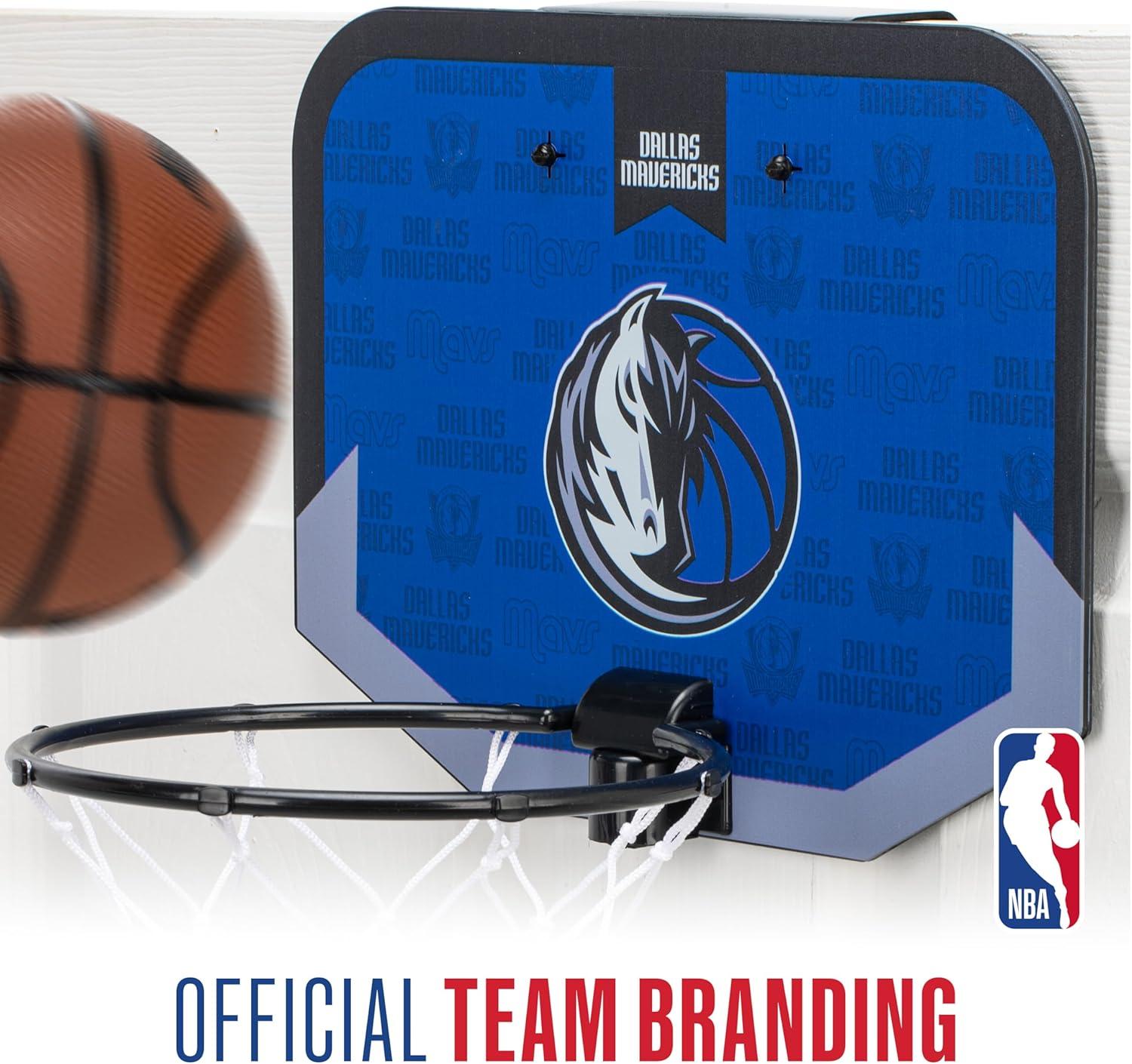 image:imageFranklin Sports NBA Team Over The Door Basketball Hoop Kids Indoor Mini Basketball Hoop with Basketball NBA Fan Shop Mini Hoop for Bedroom amp OfficeDallas Mavericks