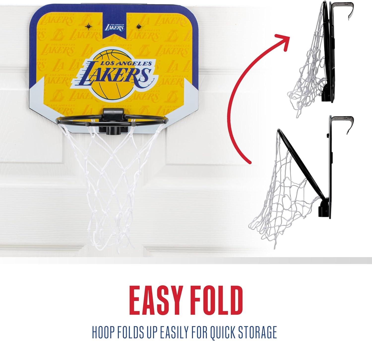 image:imageFranklin Sports NBA Team Over The Door Basketball Hoop Kids Indoor Mini Basketball Hoop with Basketball NBA Fan Shop Mini Hoop for Bedroom amp OfficeLos Angeles Lakers