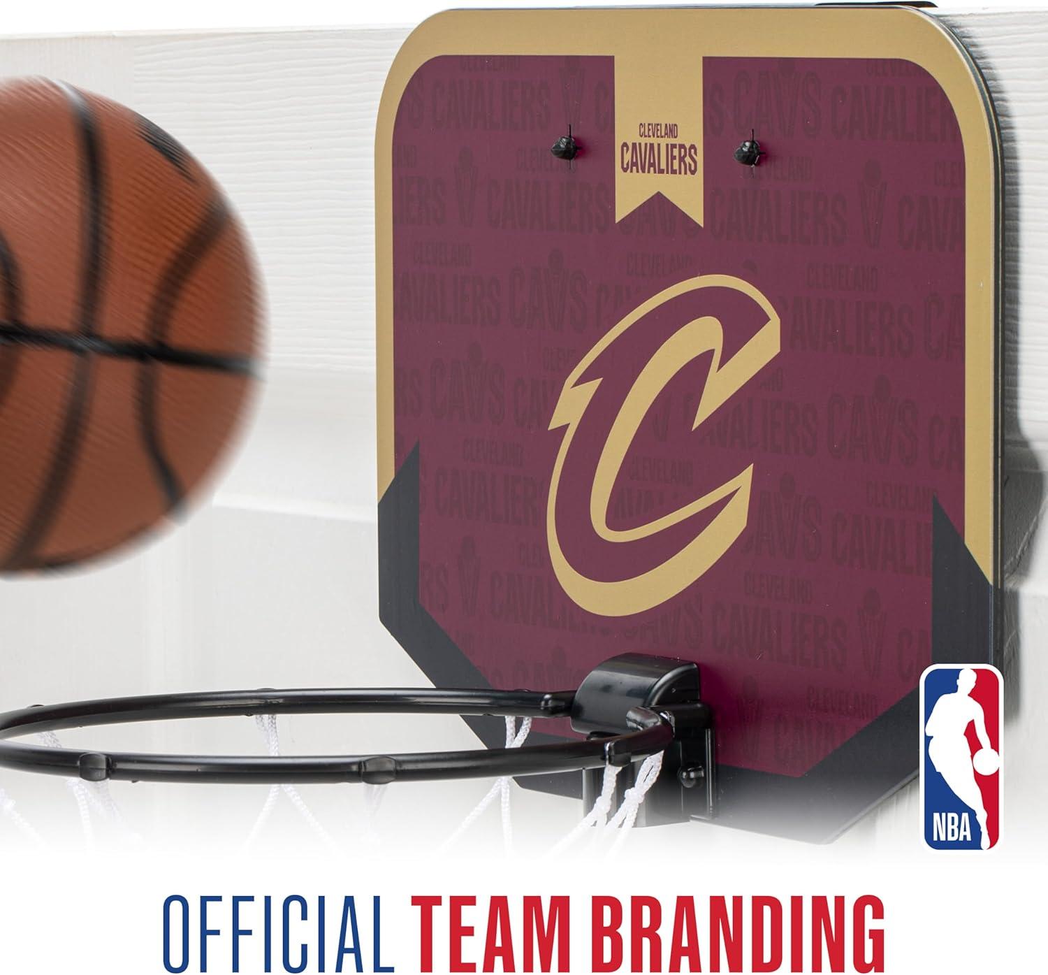 image:imageFranklin Sports NBA Team Over The Door Basketball Hoop Kids Indoor Mini Basketball Hoop with Basketball NBA Fan Shop Mini Hoop for Bedroom amp OfficeCleveland Cavaliers
