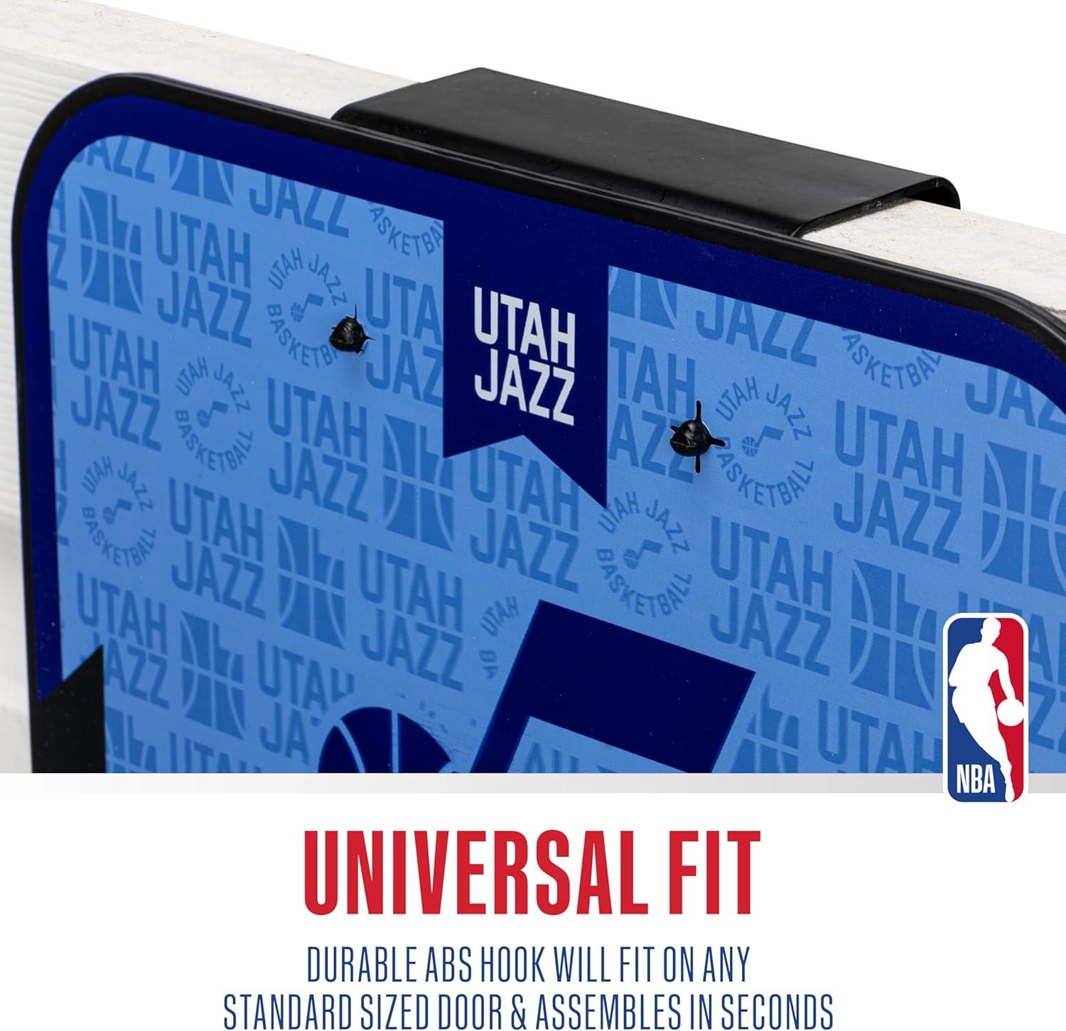 image:imageFranklin Sports NBA Team Over The Door Basketball Hoop Kids Indoor Mini Basketball Hoop with Basketball NBA Fan Shop Mini Hoop for Bedroom amp OfficeUtah Jazz