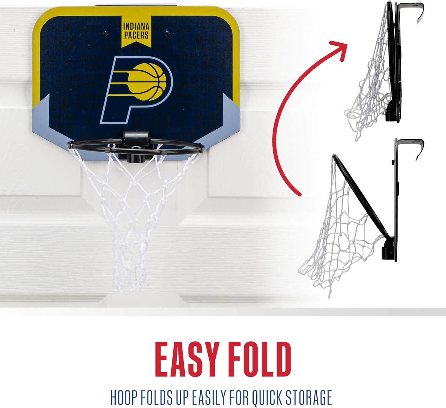 image:imageFranklin Sports NBA Team Over The Door Basketball Hoop Kids Indoor Mini Basketball Hoop with Basketball NBA Fan Shop Mini Hoop for Bedroom amp OfficeIndiana Pacers
