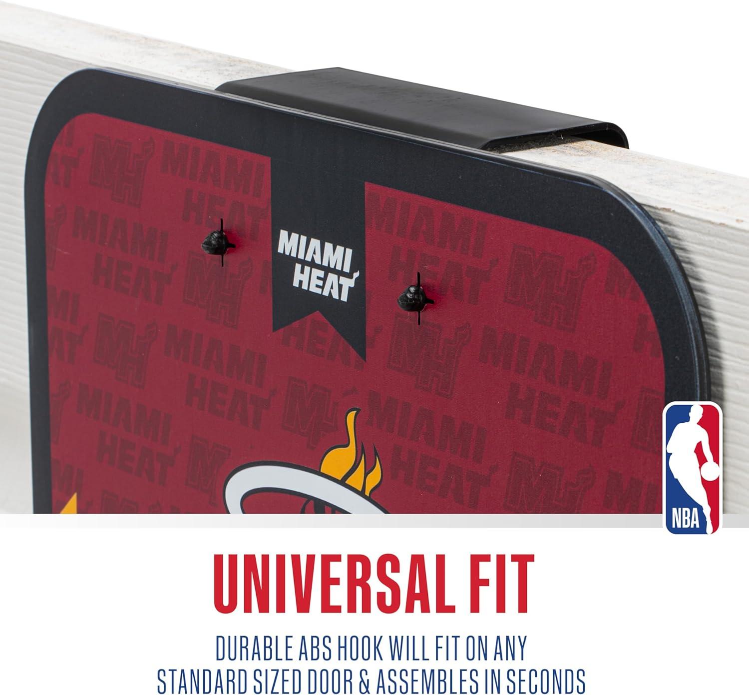 image:imageFranklin Sports NBA Team Over The Door Basketball Hoop Kids Indoor Mini Basketball Hoop with Basketball NBA Fan Shop Mini Hoop for Bedroom amp OfficeMiami Heat