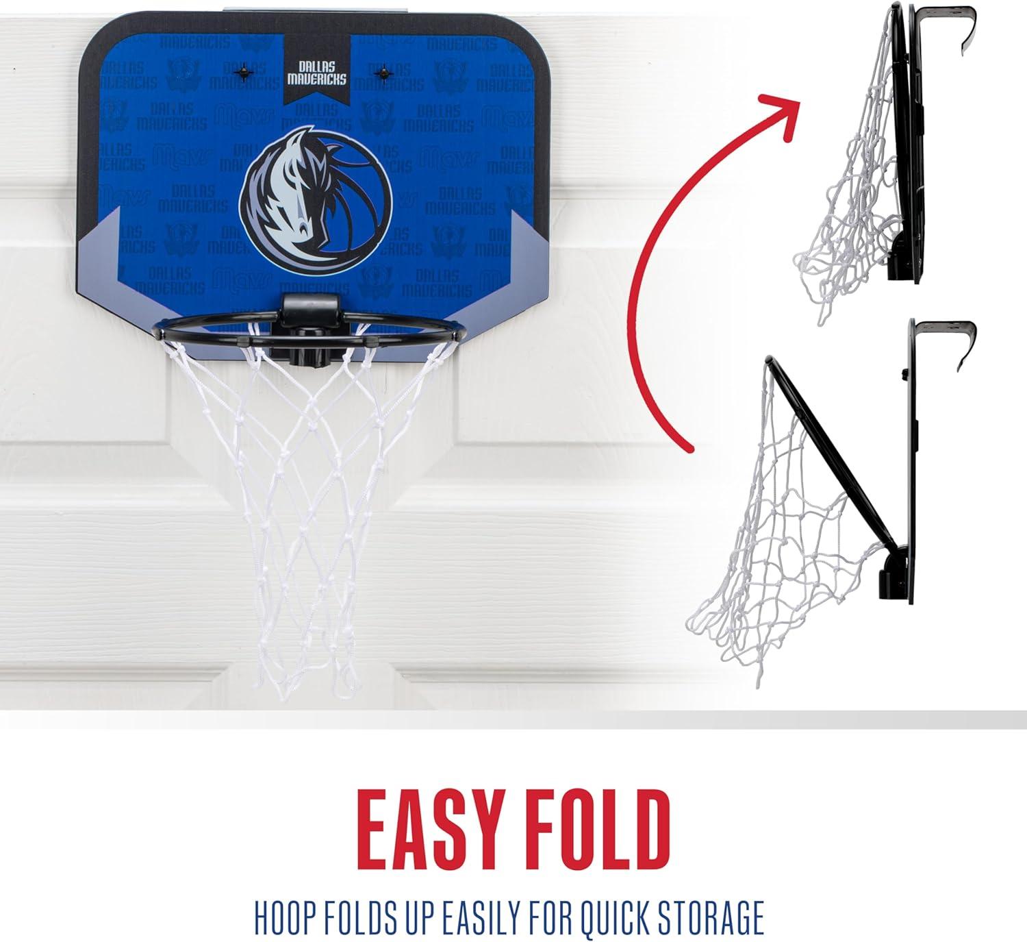 image:imageFranklin Sports NBA Team Over The Door Basketball Hoop Kids Indoor Mini Basketball Hoop with Basketball NBA Fan Shop Mini Hoop for Bedroom amp OfficeDallas Mavericks