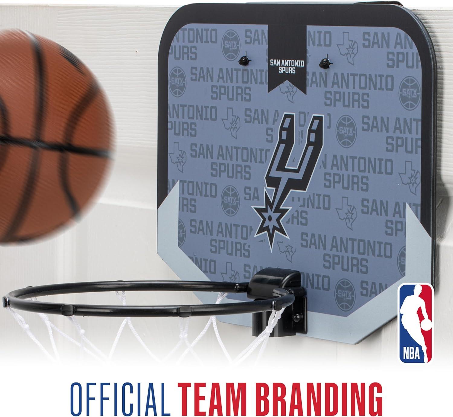 image:imageFranklin Sports NBA Team Over The Door Basketball Hoop Kids Indoor Mini Basketball Hoop with Basketball NBA Fan Shop Mini Hoop for Bedroom amp OfficeSan Antonio Spurs