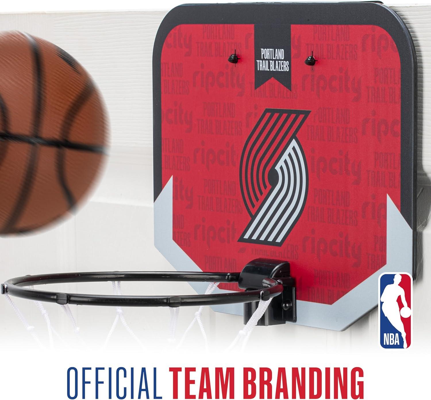 image:imageFranklin Sports NBA Team Over The Door Basketball Hoop Kids Indoor Mini Basketball Hoop with Basketball NBA Fan Shop Mini Hoop for Bedroom amp OfficePortland Trail Blazers