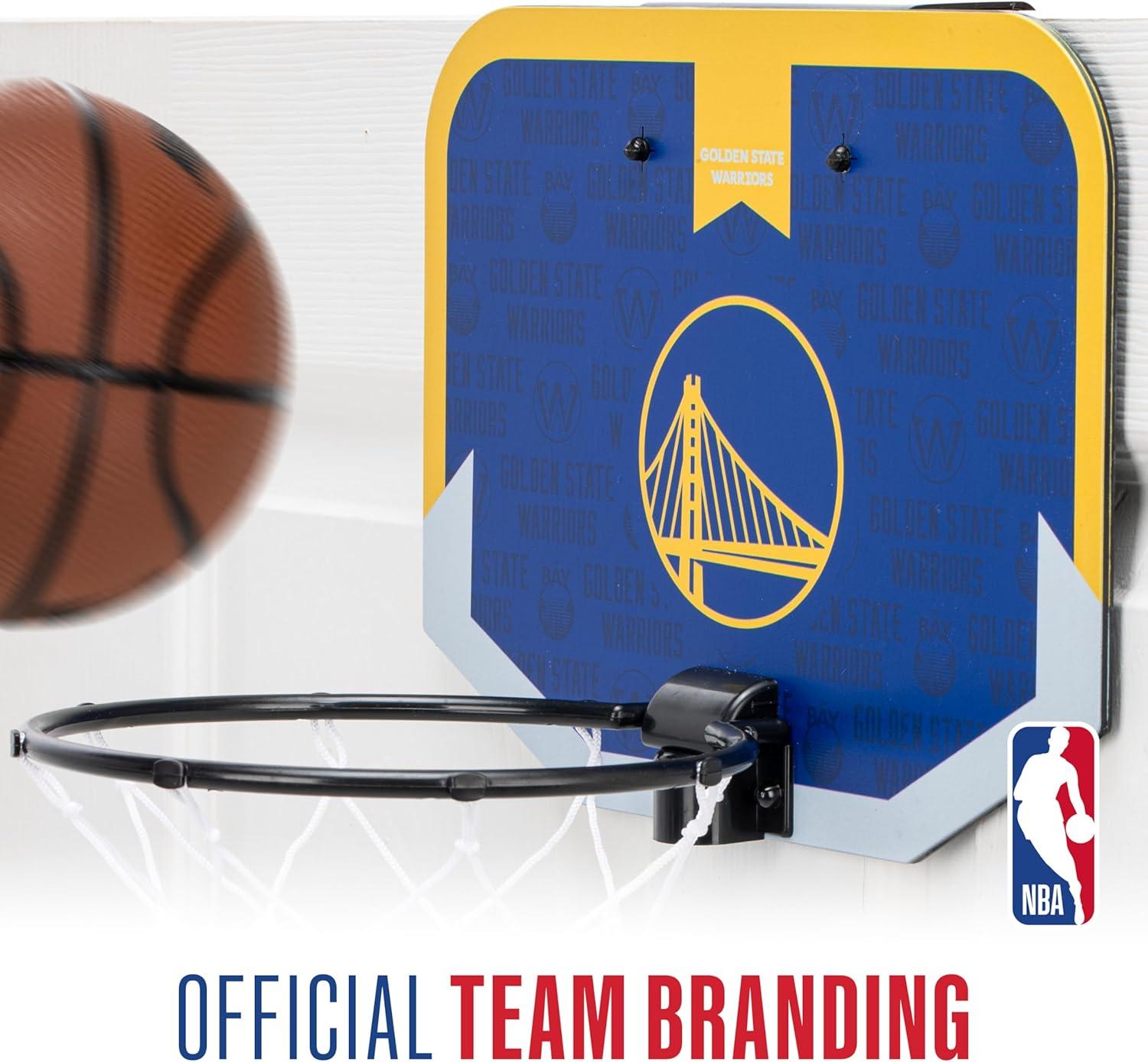 image:imageFranklin Sports NBA Team Over The Door Basketball Hoop Kids Indoor Mini Basketball Hoop with Basketball NBA Fan Shop Mini Hoop for Bedroom amp OfficeGolden State Warriors
