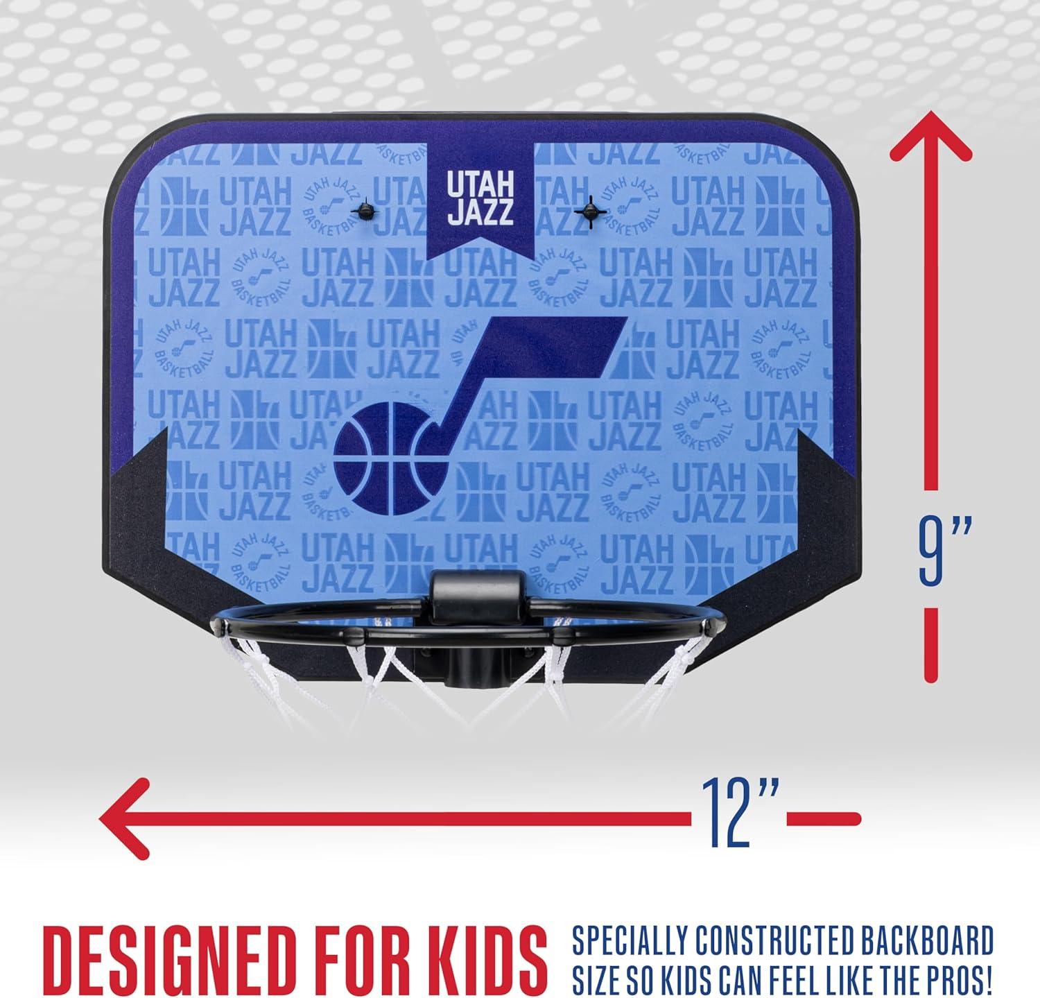 image:imageFranklin Sports NBA Team Over The Door Basketball Hoop Kids Indoor Mini Basketball Hoop with Basketball NBA Fan Shop Mini Hoop for Bedroom amp OfficeUtah Jazz