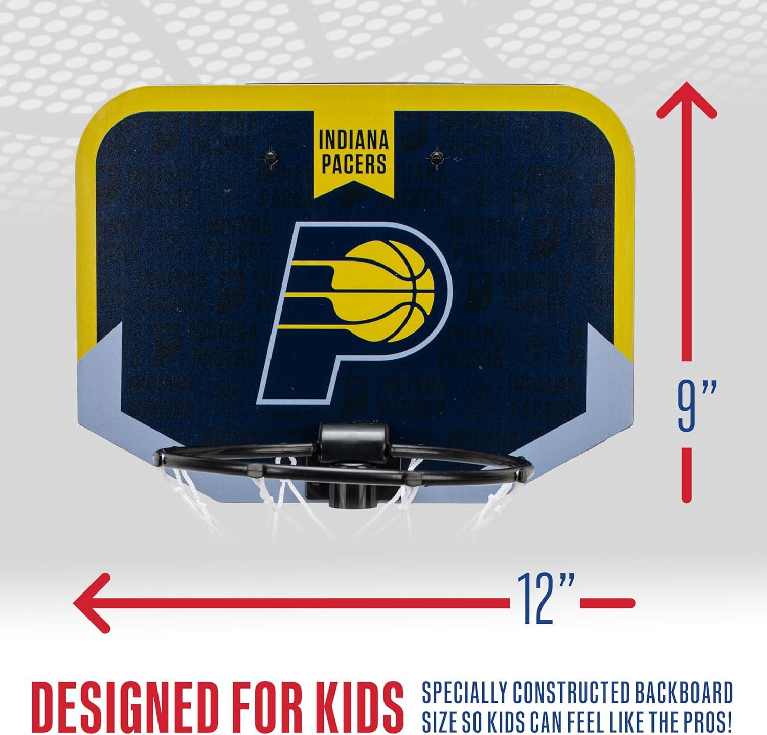 image:imageFranklin Sports NBA Team Over The Door Basketball Hoop Kids Indoor Mini Basketball Hoop with Basketball NBA Fan Shop Mini Hoop for Bedroom amp OfficeIndiana Pacers